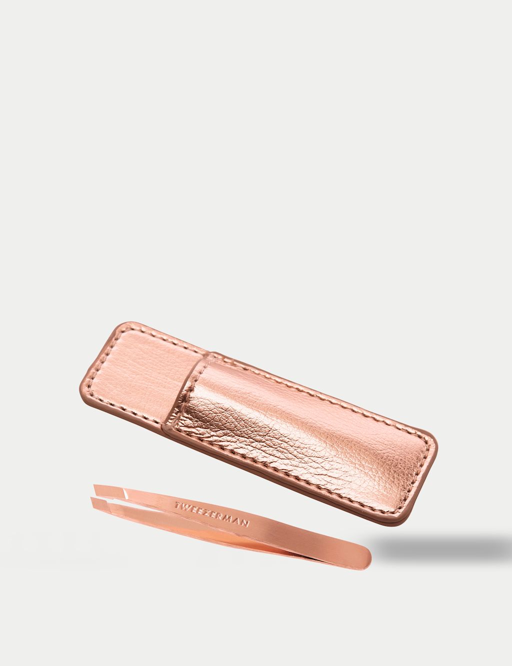 Tweezerman Rose Gold Mini Slant & Case