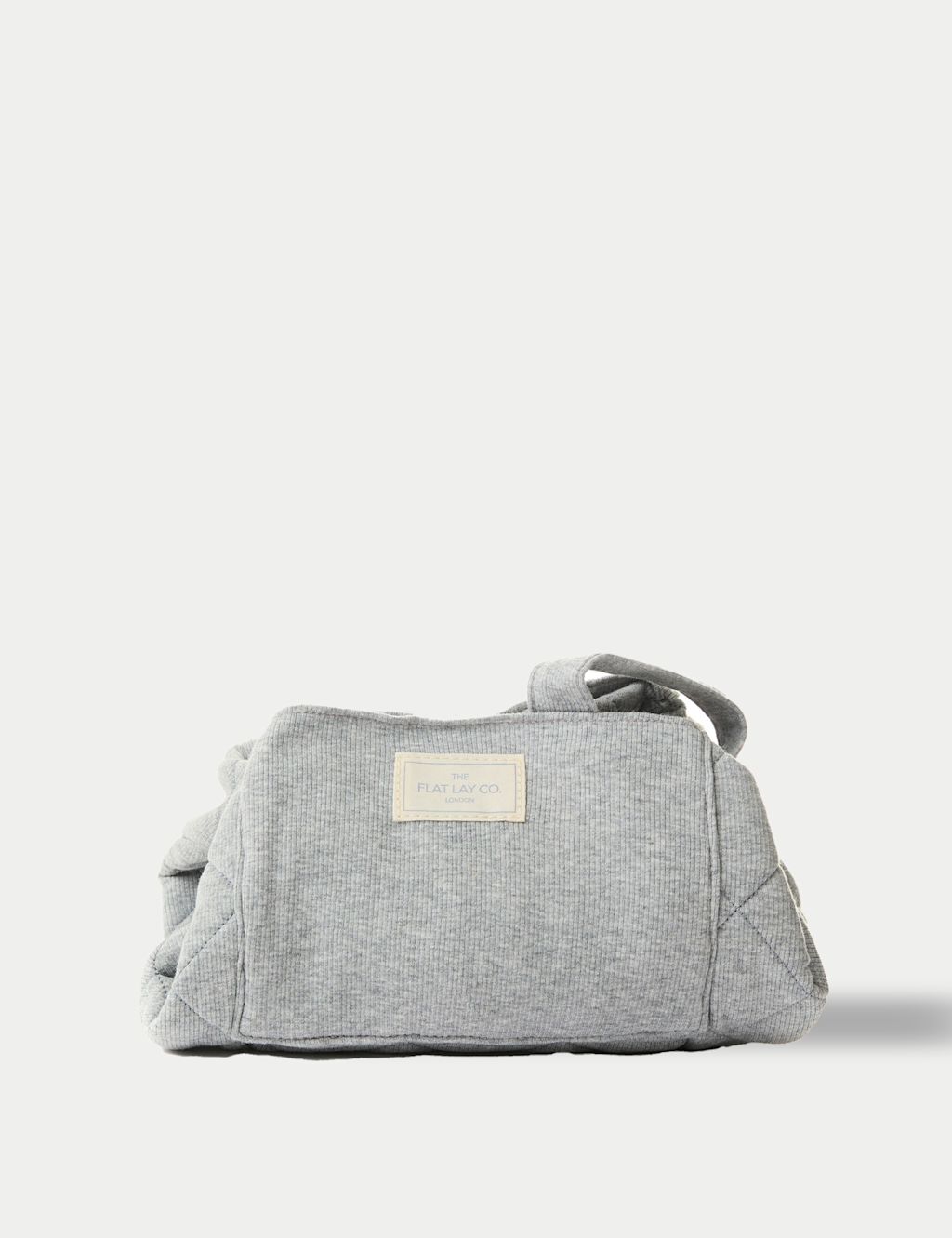 The Flat Lay Co. Drawstring Flat Lay Makeup Bag - Cozy Cotton Grey - 1SIZE