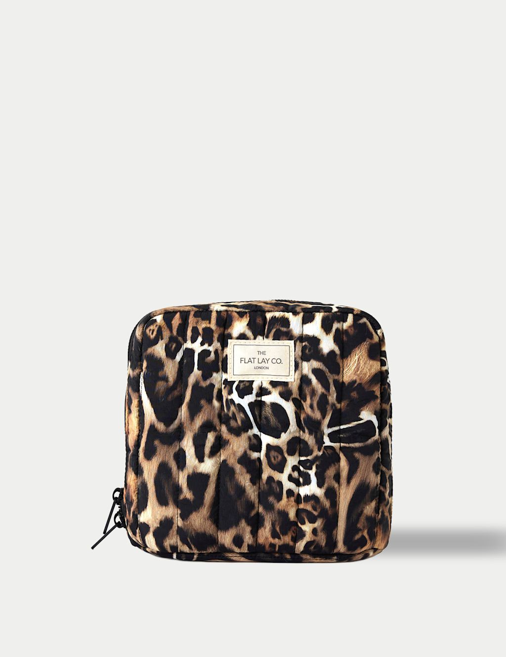 The Flat Lay Co. The Showcase Small Make Up Bag - Brown, Brown