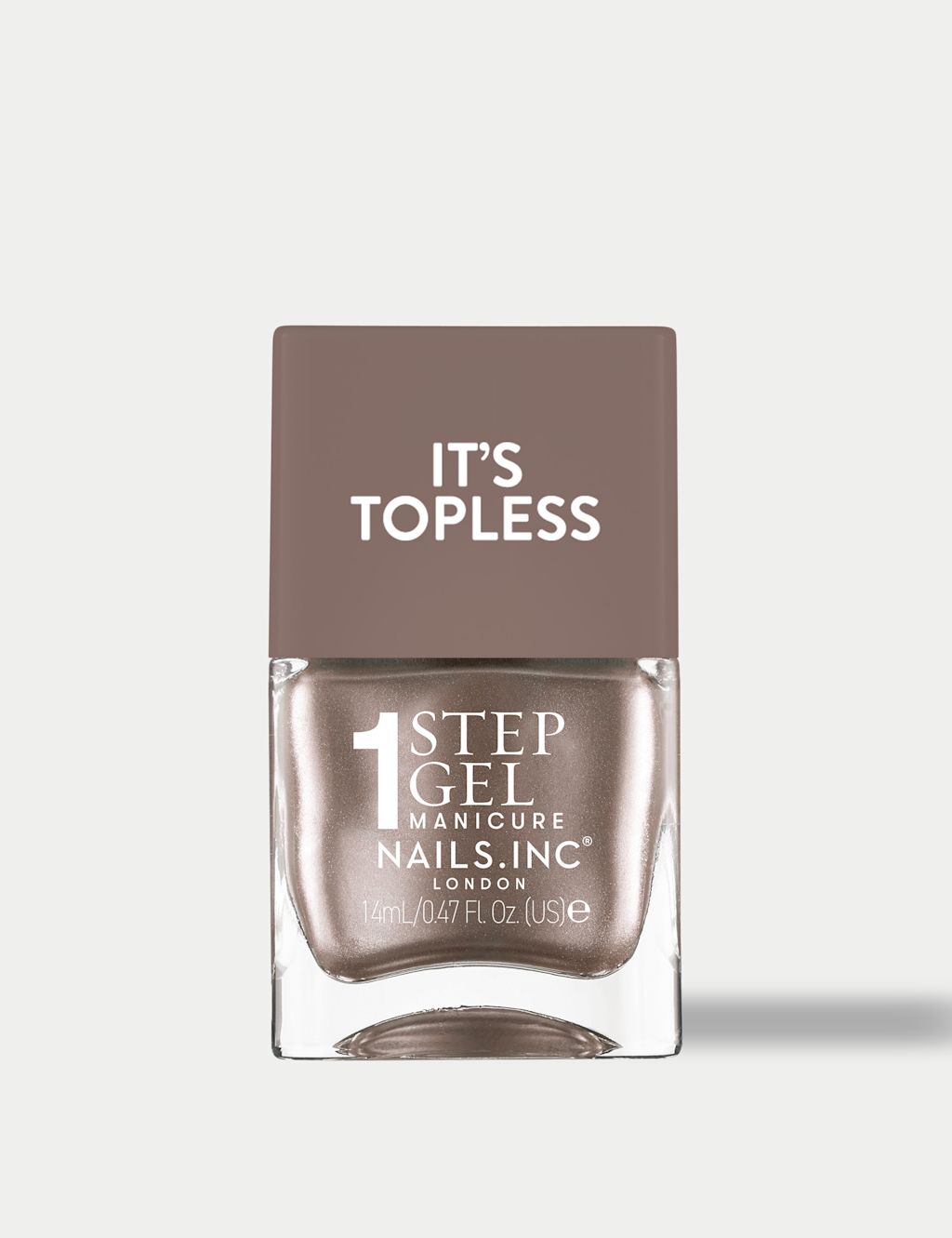 Nails Inc. It's Topless 1-Step Gel Nail Polish 14ml - Brown High Shine, Brown High Shine