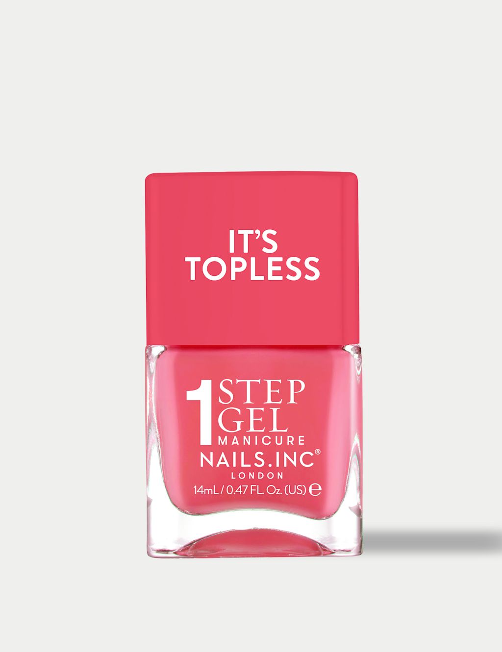 Nails Inc. It's Topless 1-Step Gel Nail Polish 14ml - Dark Coral, Dark Coral