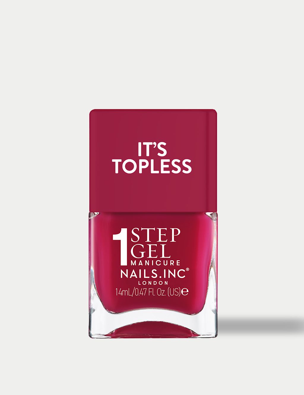 Nails Inc. It's Topless 1-Step Gel Nail Polish 14ml - Hot Pink, Hot Pink