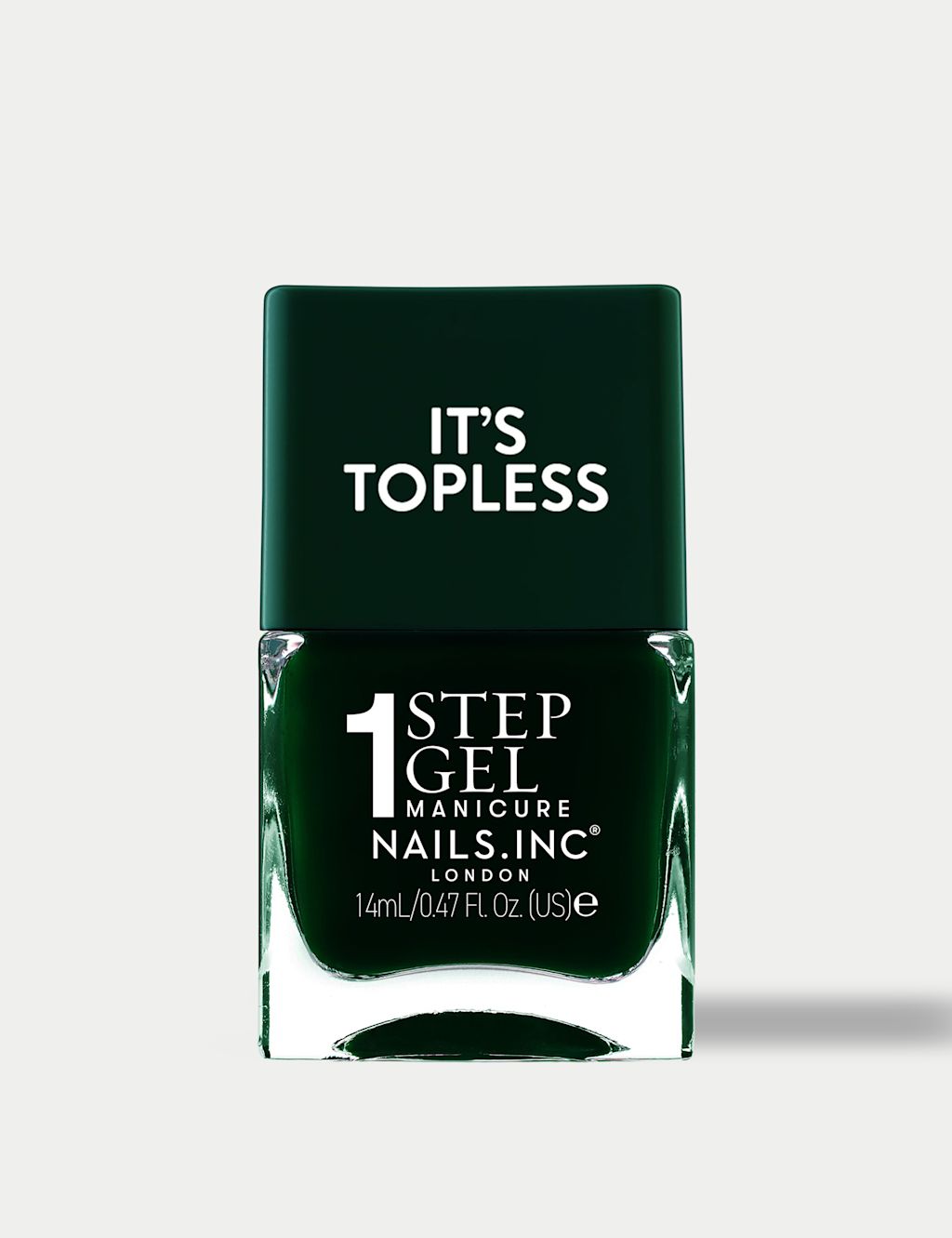 Nails Inc. It's Topless 1-Step Gel Nail Polish 14ml - Dark Green, Dark Green