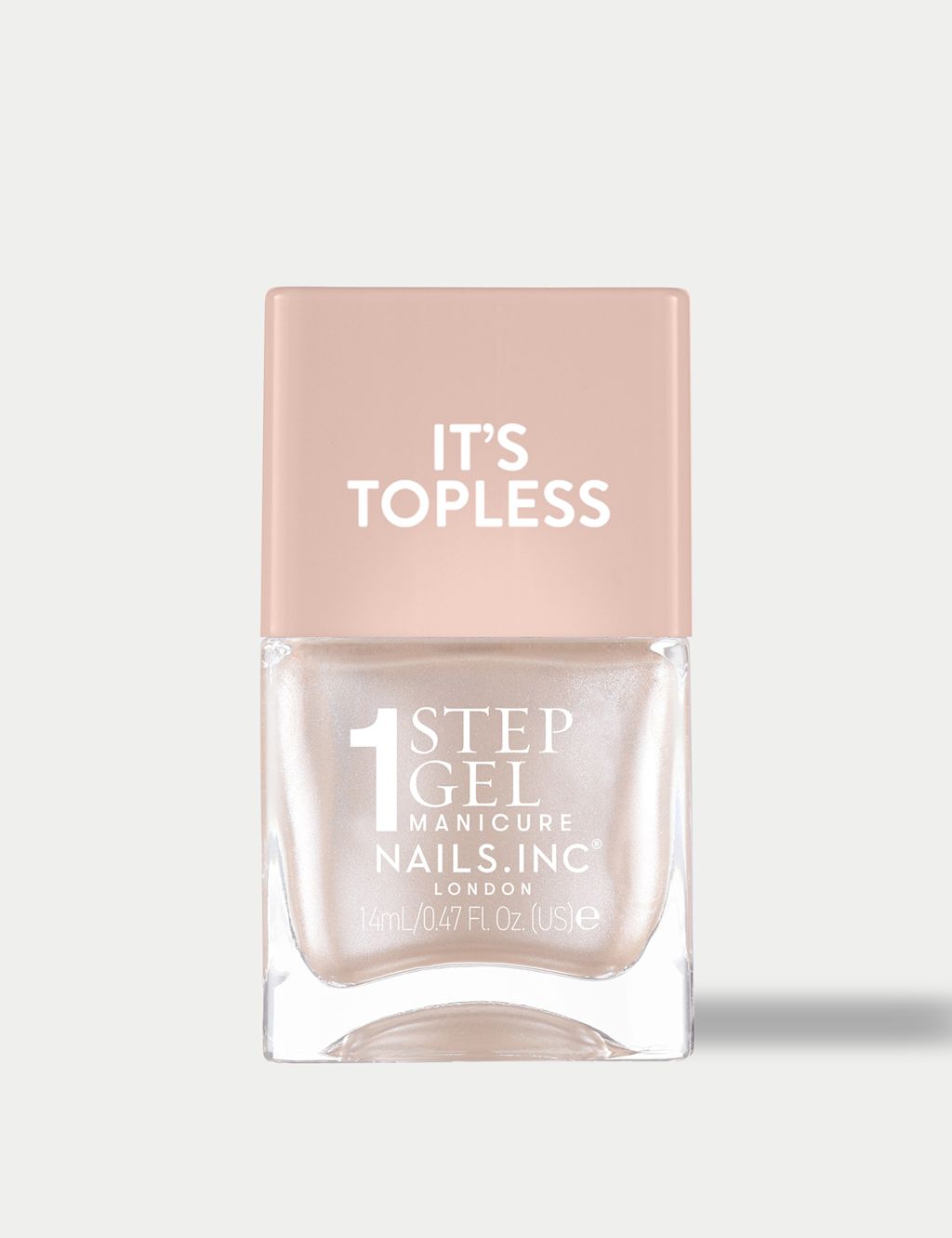 Nails Inc. It's Topless 1-Step Gel Nail Polish 14ml - Ivory, Ivory