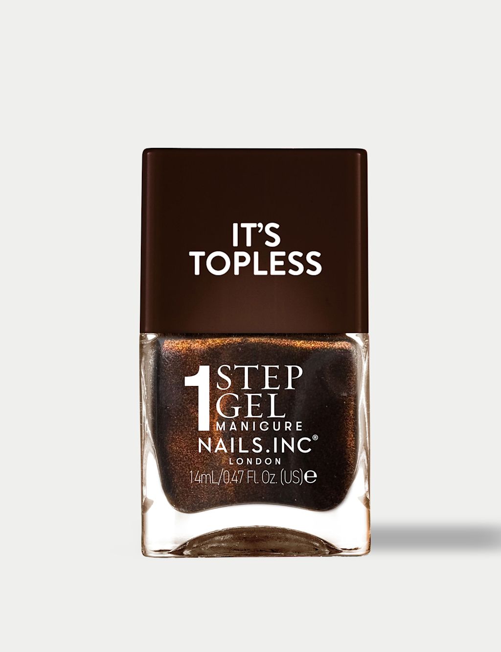Nails Inc. It's Topless 1-Step Gel Nail Polish 14ml - Brown, Brown