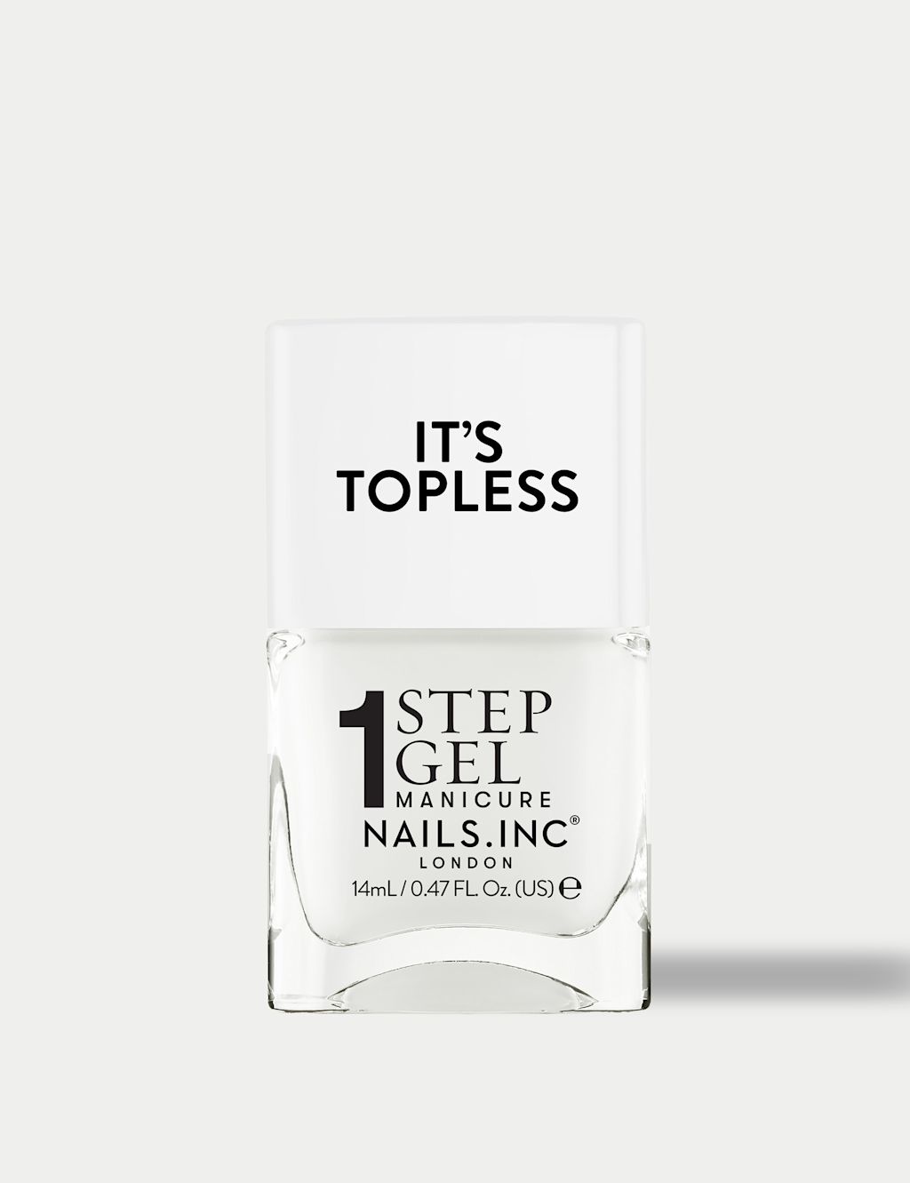 Nails Inc. It's Topless 1-Step Gel Nail Polish 14ml - Soft White, Soft White