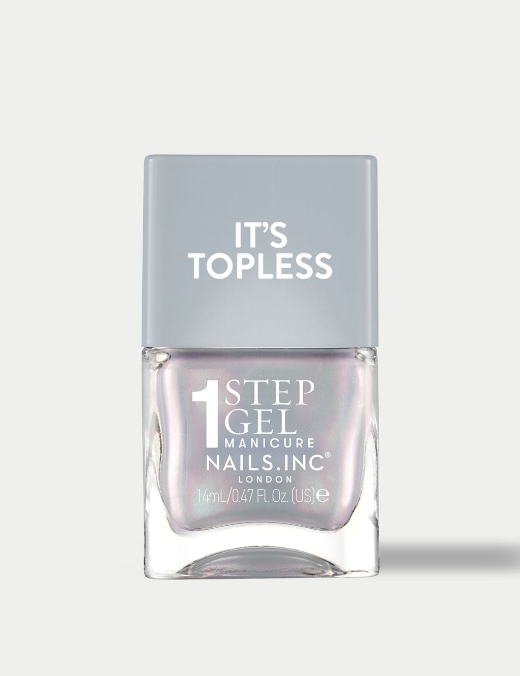Nails Inc. It's Topless 1-Step Gel Nail Polish 14ml - Pearl Grey, Pearl Grey