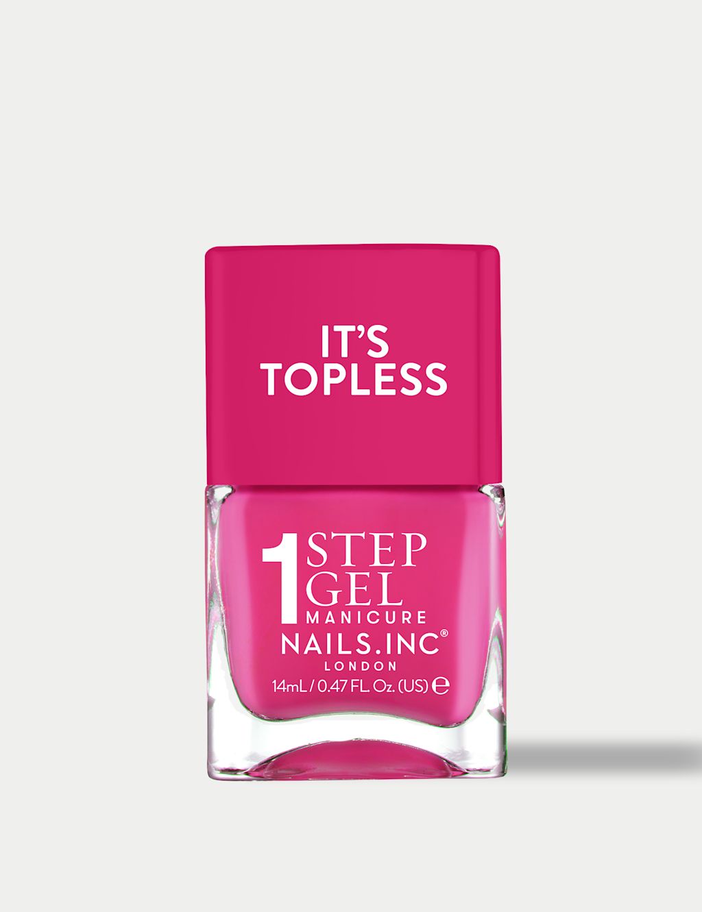 Nails Inc. It's Topless 1-Step Gel Nail Polish 14ml - Mid Magenta, Mid Magenta