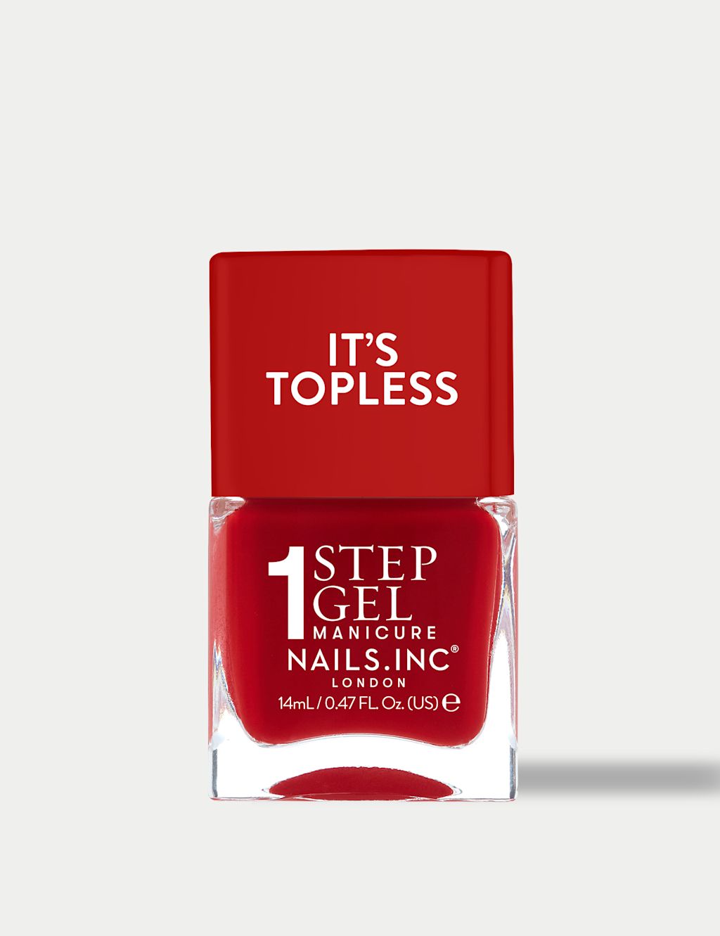 Nails Inc. It's Topless 1-Step Gel Nail Polish 14ml - Cherry Red, Cherry Red