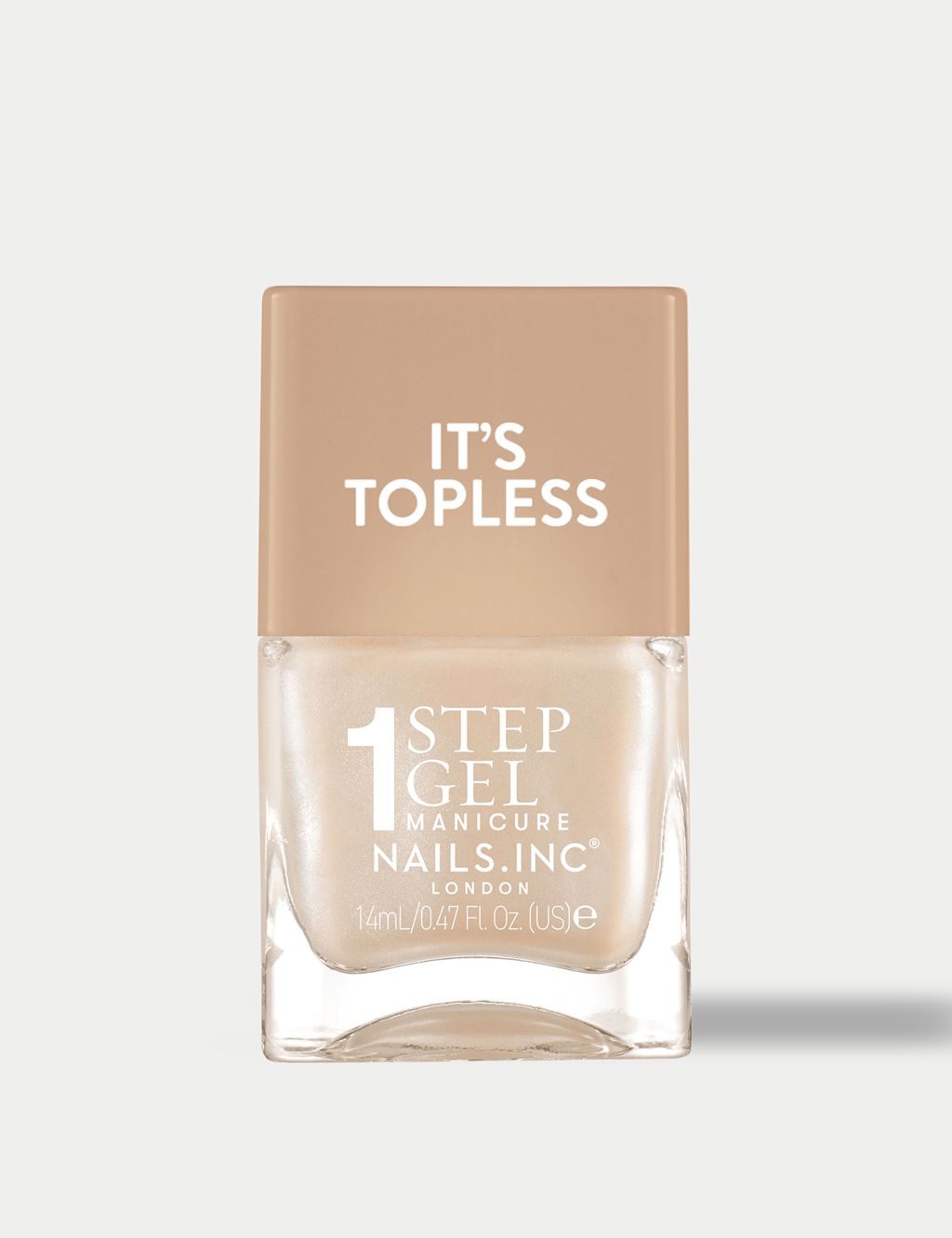 Nails Inc. It's Topless 1-Step Gel Nail Polish 14ml - Medium Gold, Medium Gold