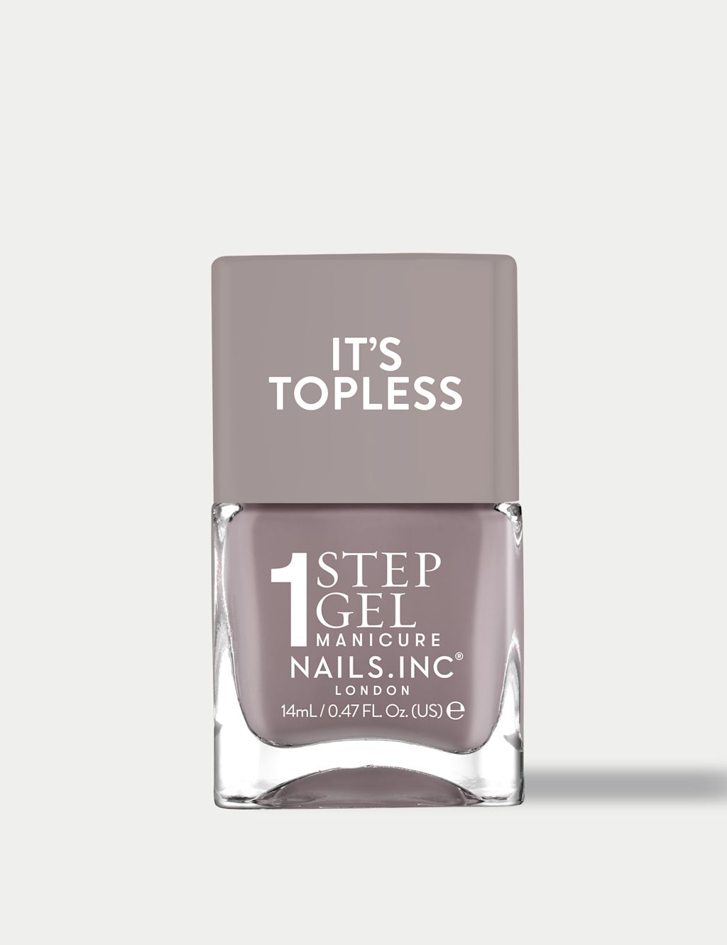 Nails Inc. It's Topless 1-Step Gel Nail Polish 14ml - Grey Mix, Grey Mix