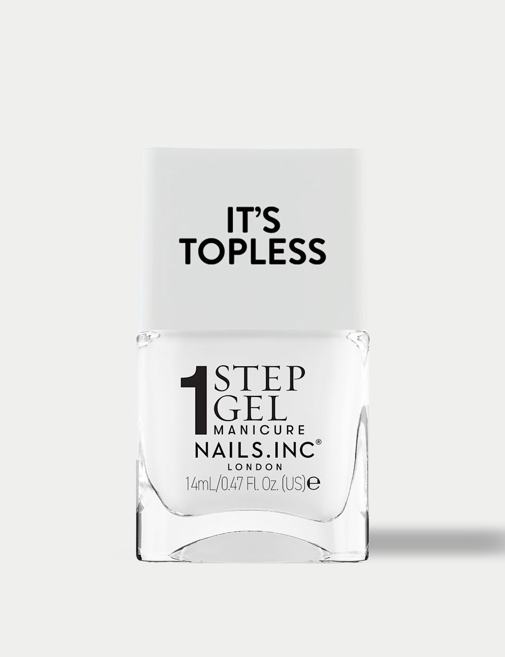 Nails Inc. It's Topless 1-Step Gel Nail Polish 14ml - Ice White, Ice White