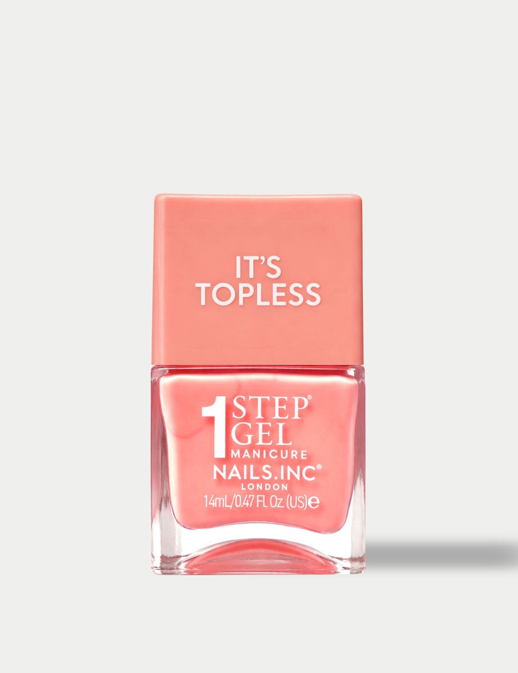 Nails Inc. It's Topless 1-Step Gel Nail Polish 14ml - Pale Peach, Pale Peach
