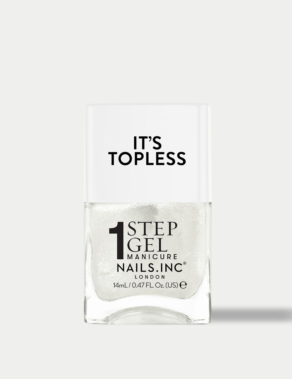 Nails Inc. It's Topless 1-Step Gel Nail Polish 14ml - White, White