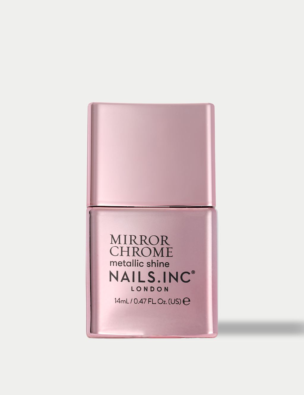 Nails Inc. Mirror Chrome, High Shine Metallic Nail Polish 14ml - Soft Pink, Soft Pink