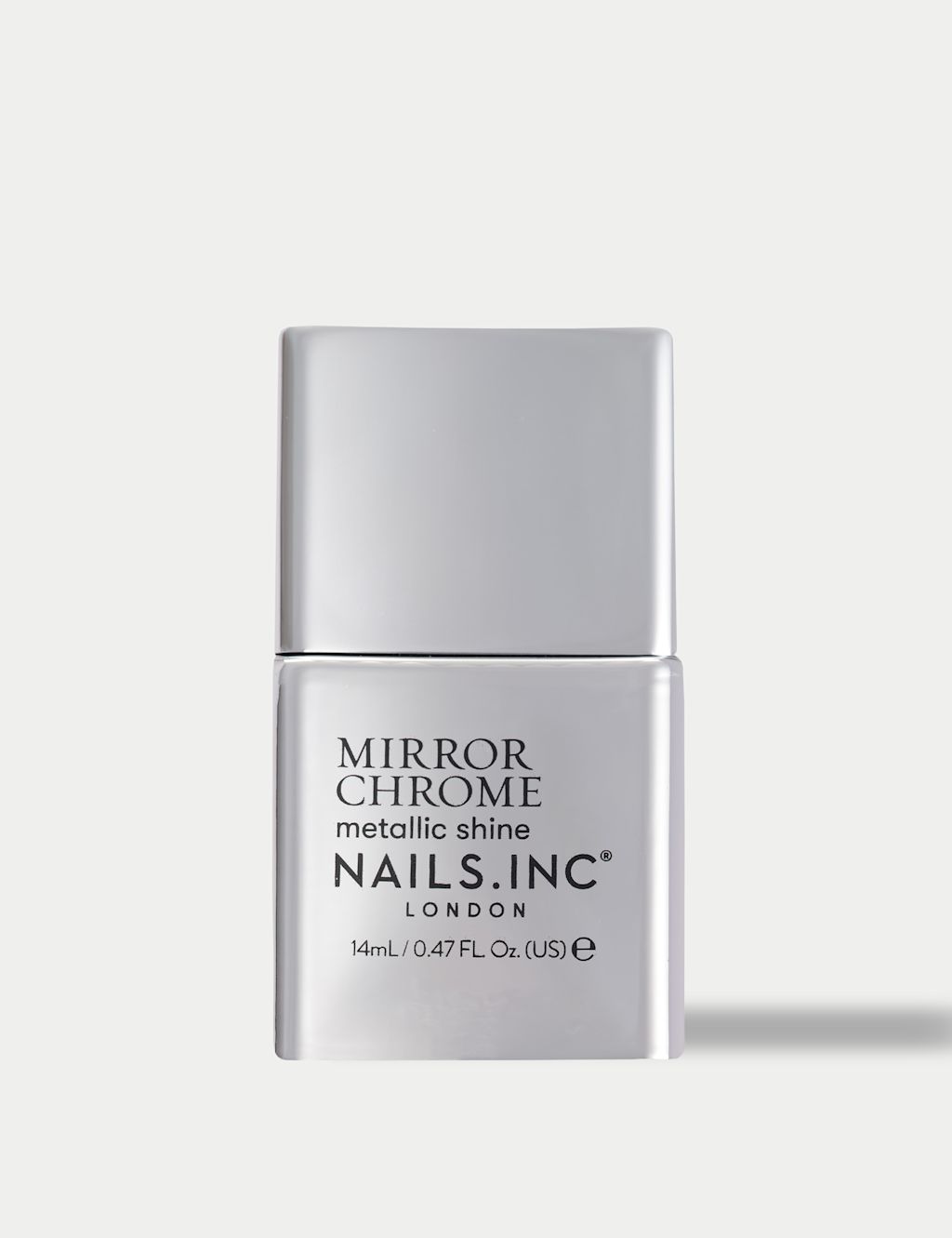 Nails Inc. Mirror Chrome, High Shine Metallic Nail Polish 14ml - Silver, Silver