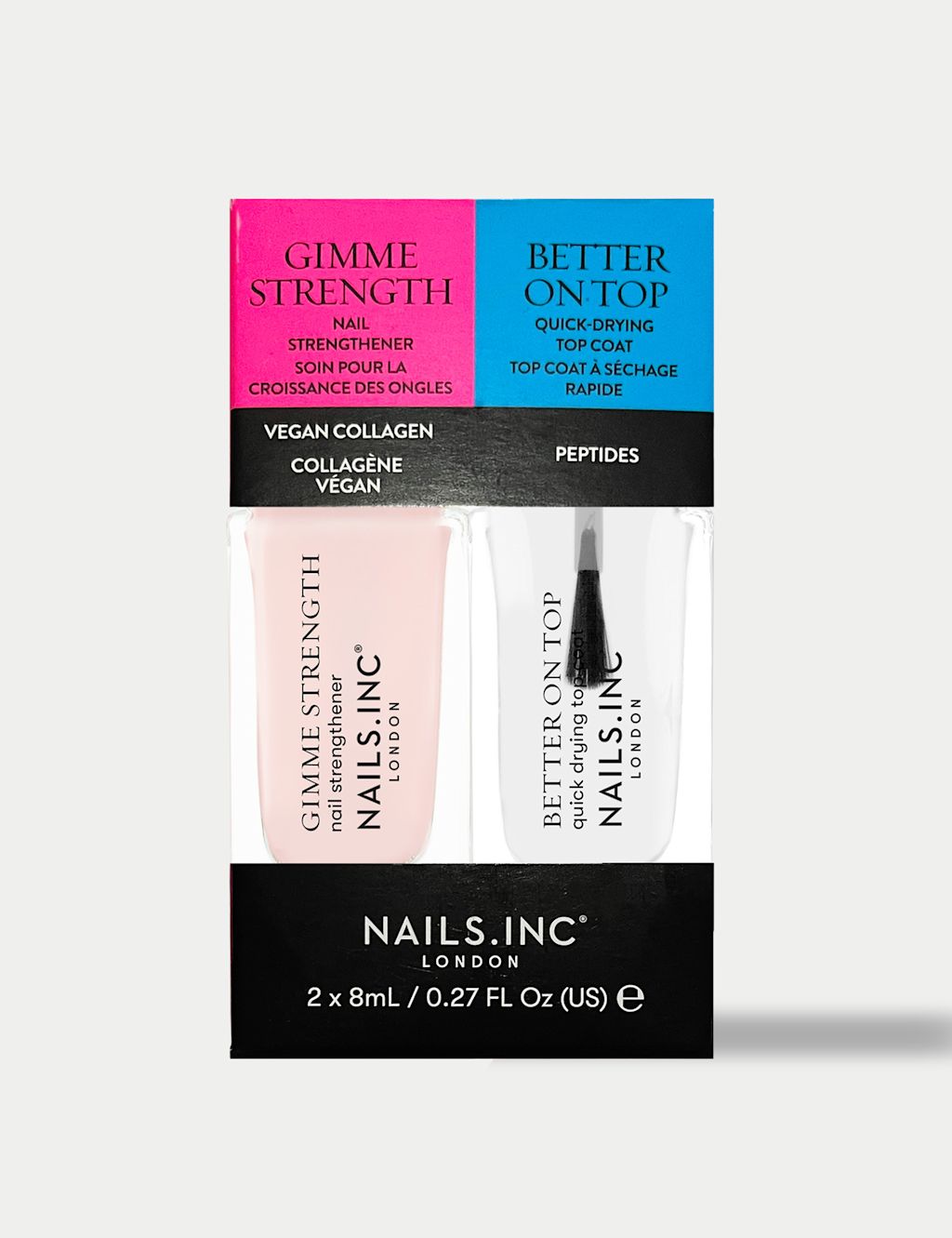 Nails Inc. Gimme Strength X Better On Top Nail Treatment Duo - 1SIZE