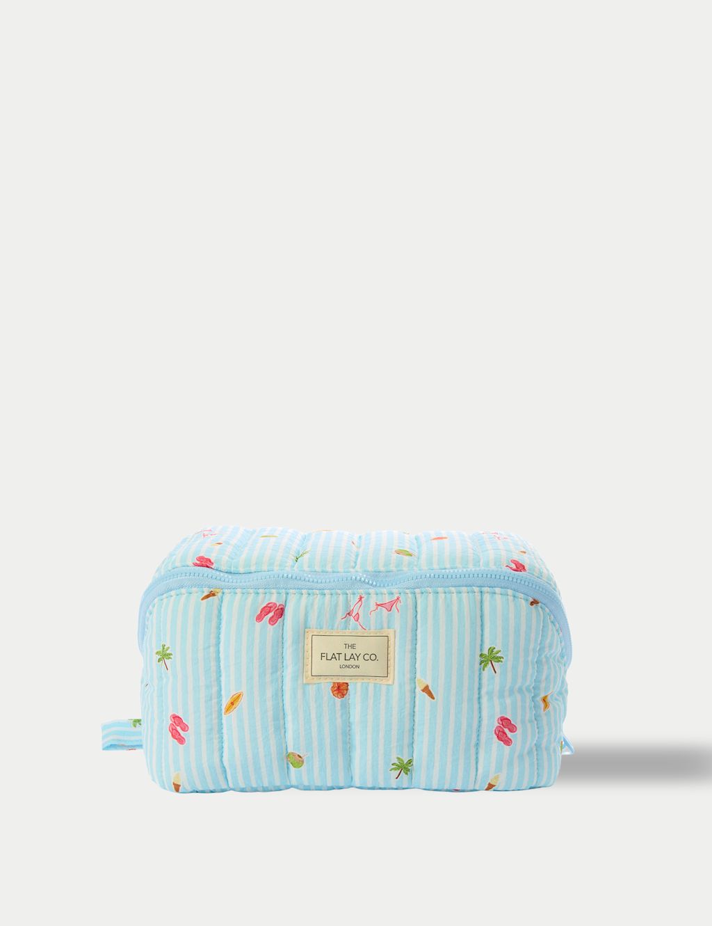 The Flat Lay Co. Marshmallow Makeup Box Bag - Blue, Blue