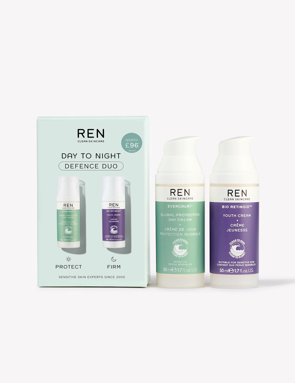 REN Day to Night Defense Duo 50ml - 1SIZE