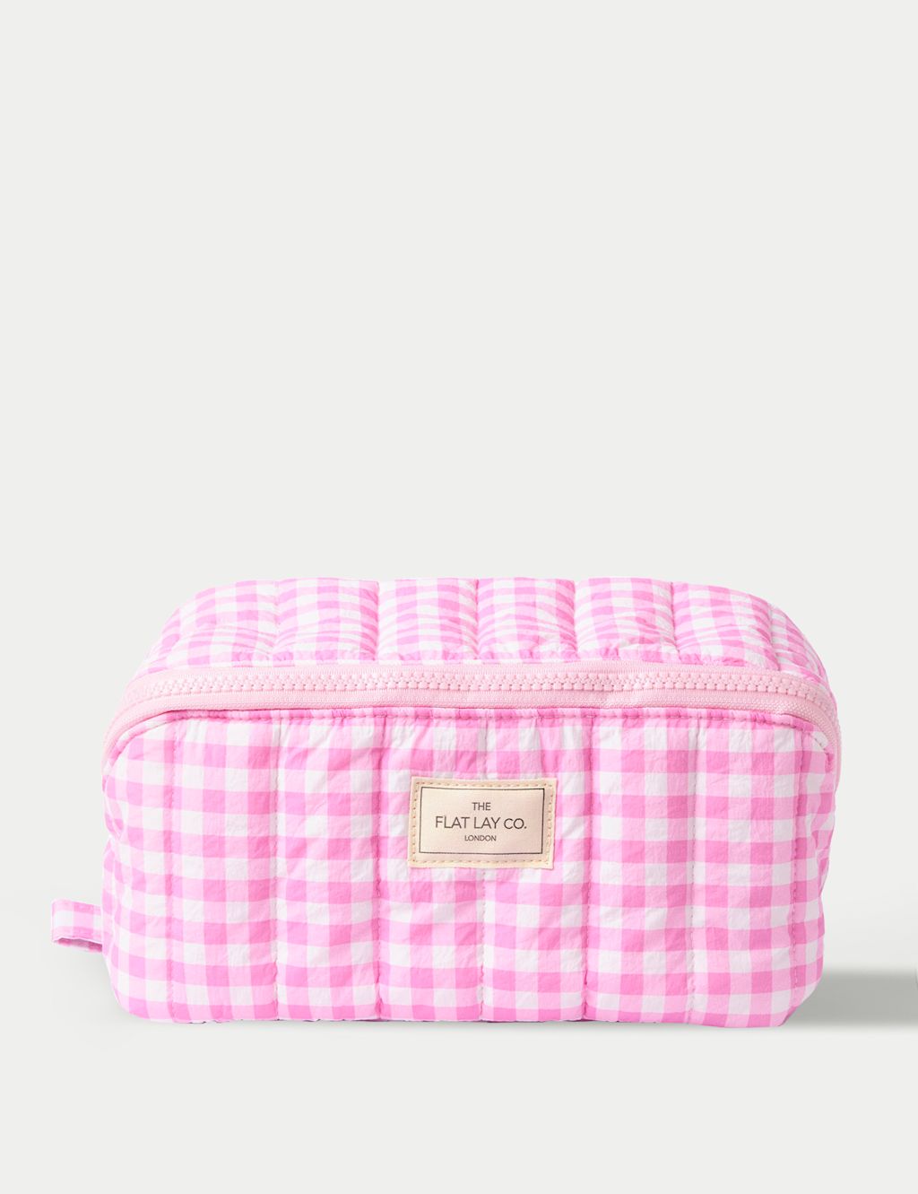 The Flat Lay Co. Flat Lay Makeup Box Bag - Pink Gingham Marshmallow - 1SIZE