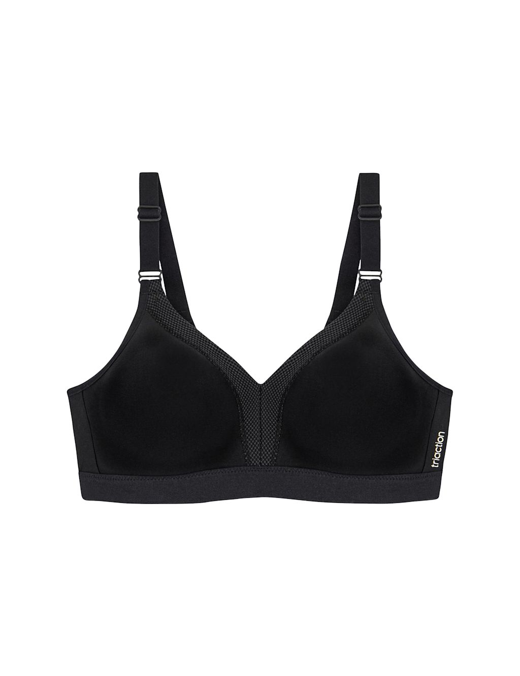 Triumph Triaction Wellness Non Wired Sports Bra - 34B - Black, Black