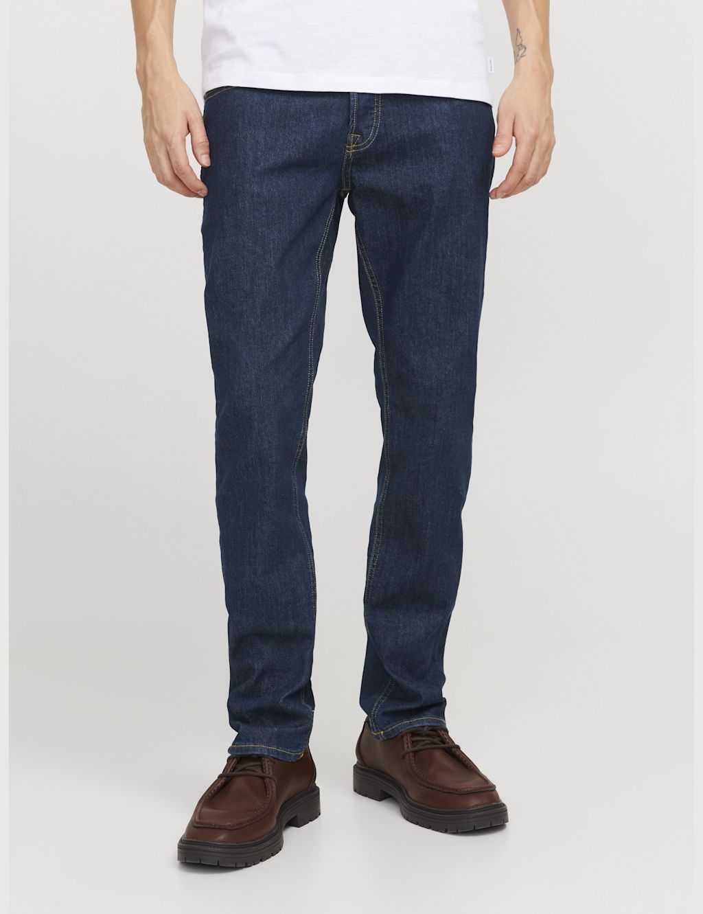 JACK & JONES Slim Fit Stretch 5 Pocket Jeans - 3232 - Blue, Blue