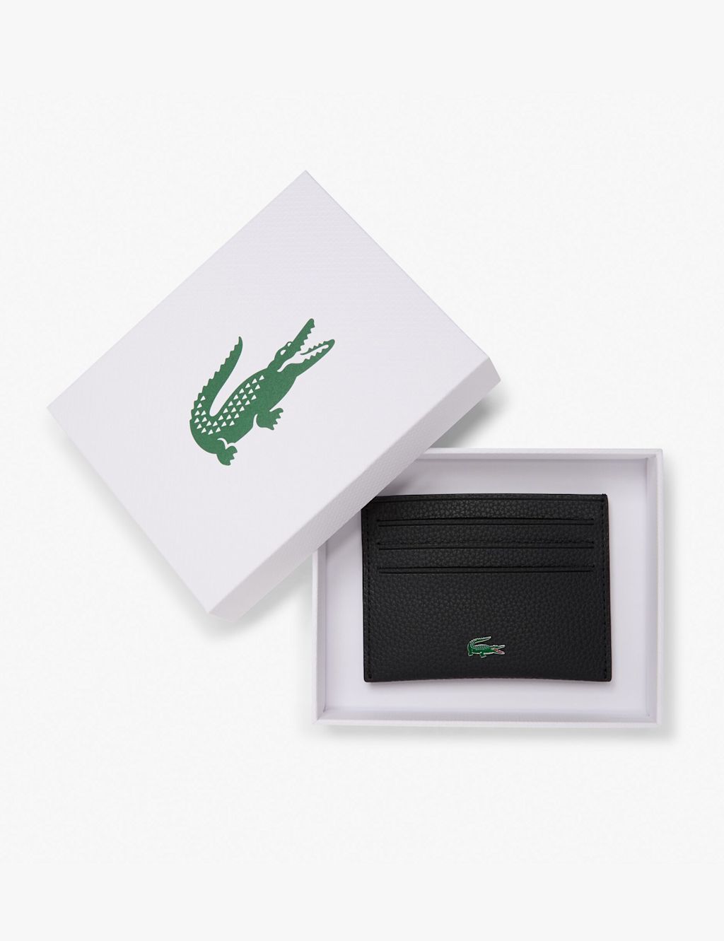 Lacoste Leather Look Cardholder - Black, Black