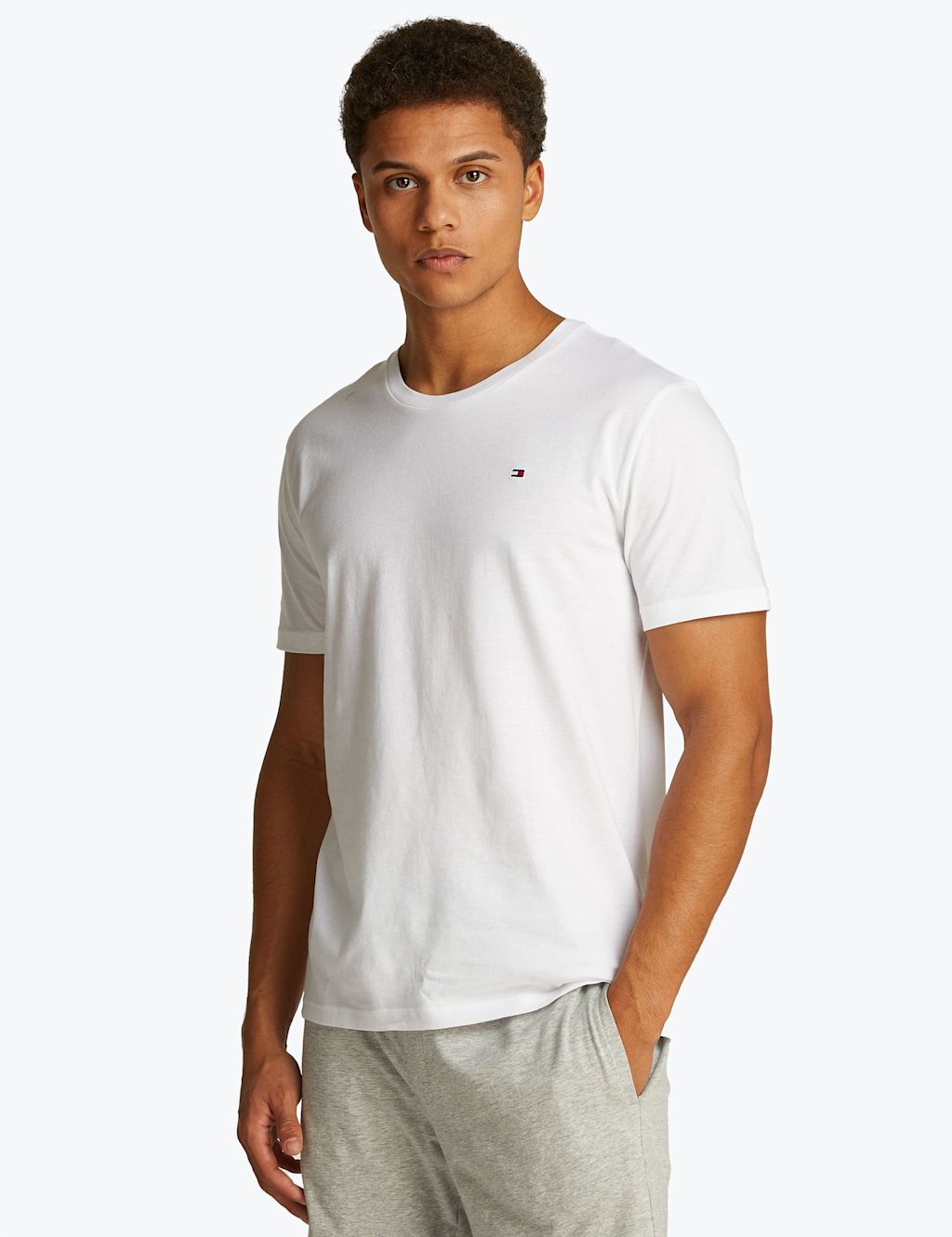 Tommy Hilfiger 3pk Signature Pure Cotton Crew Neck T-Shirts - White, White