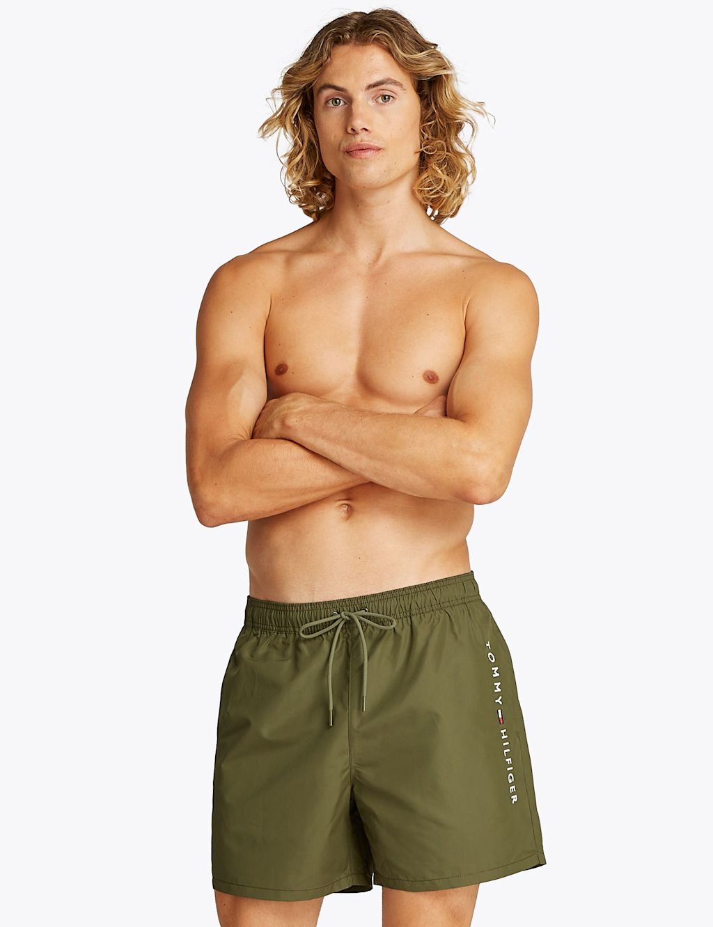 Tommy Hilfiger Original Swim Shorts - Dark Green, Dark Green