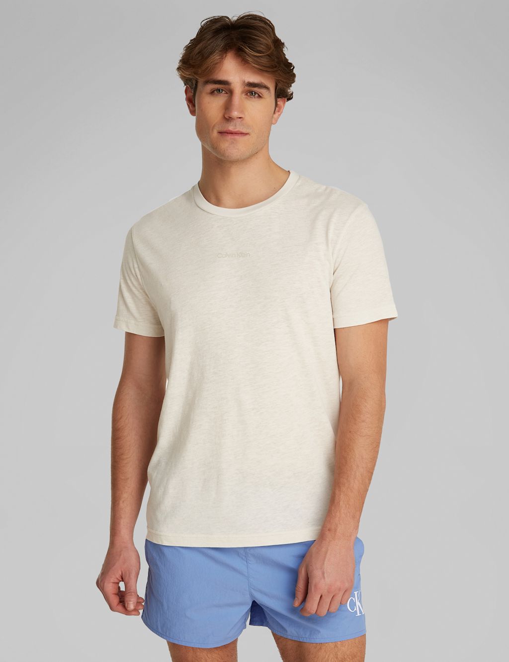 Calvin Klein Lifestyle Classic Cotton Rich T-Shirt - White, White