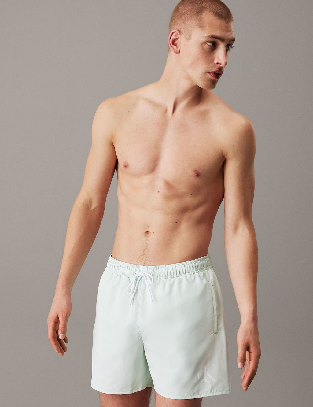 Calvin Klein Monogram Swim Shorts - XXXL - Mint, Mint