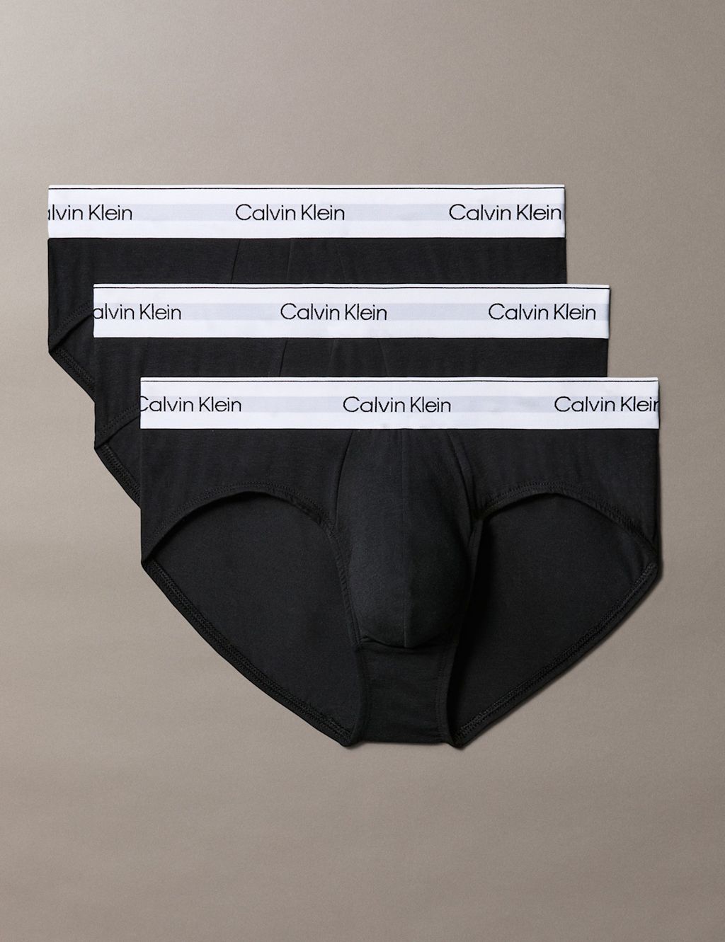 Calvin Klein 3pk Icon Cotton Stretch Briefs - XL - Black Mix, Black Mix