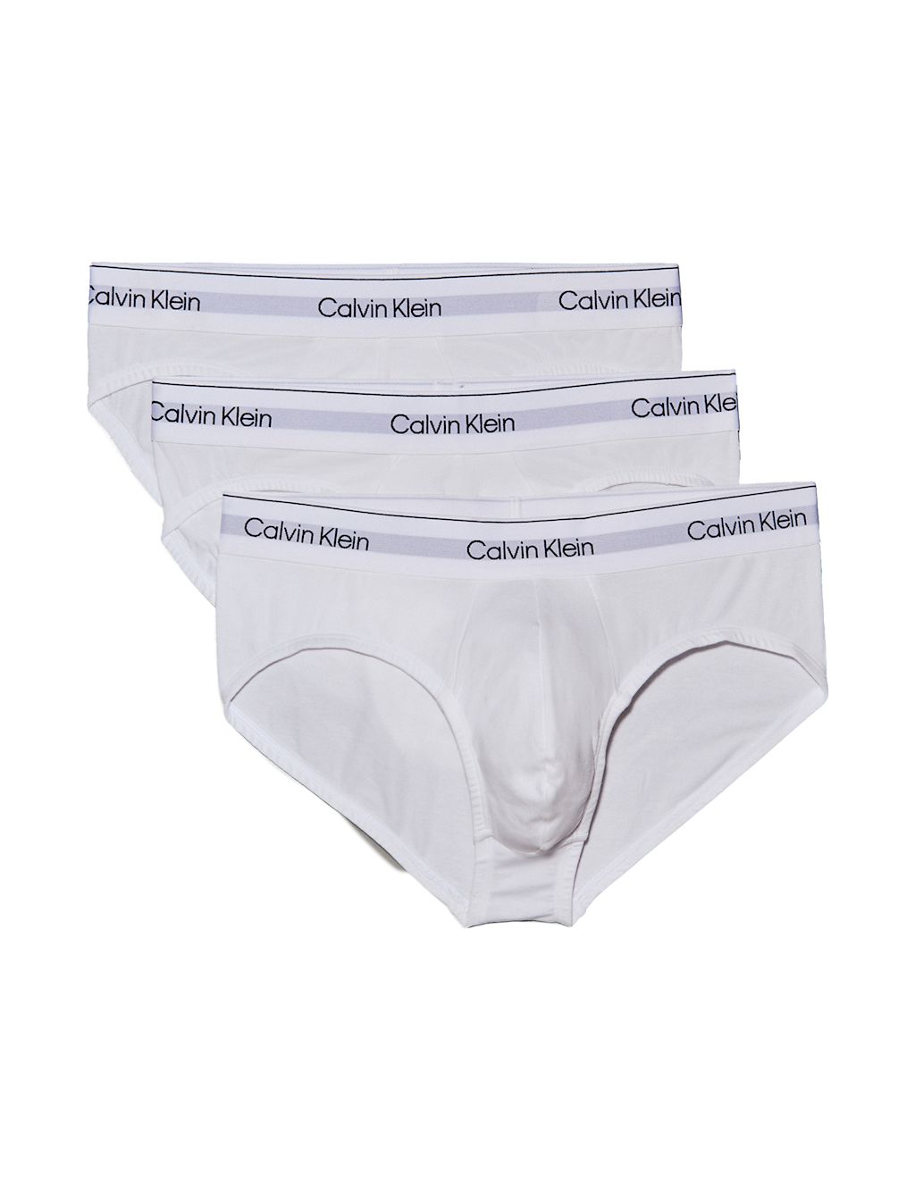 Calvin Klein 3pk Icon Cotton Stretch Briefs - M - White, White