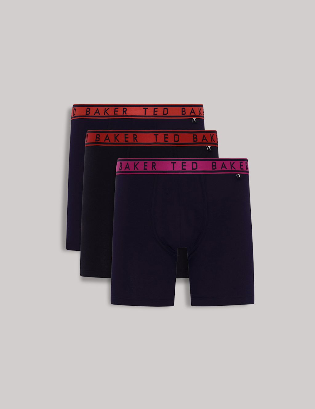 Ted Baker 3pk Cotton Rich Briefs - L - Red Mix, Red Mix