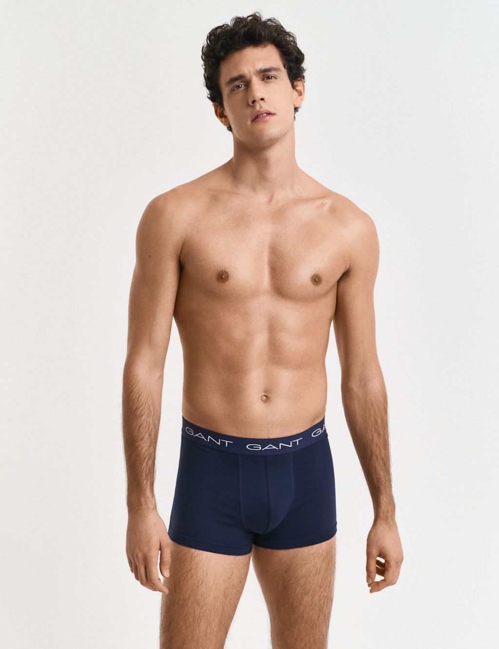 GANT 3pk Cotton Rich Trunks - L - Navy Mix, Navy Mix