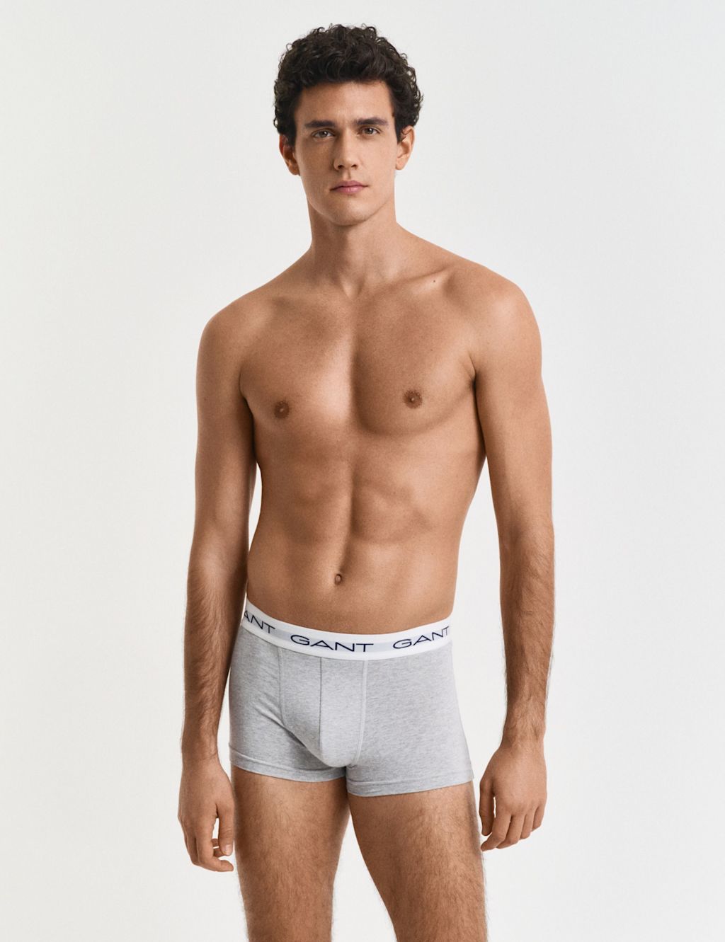 GANT 3pk Cotton Rich Trunks - Grey Mix, Grey Mix