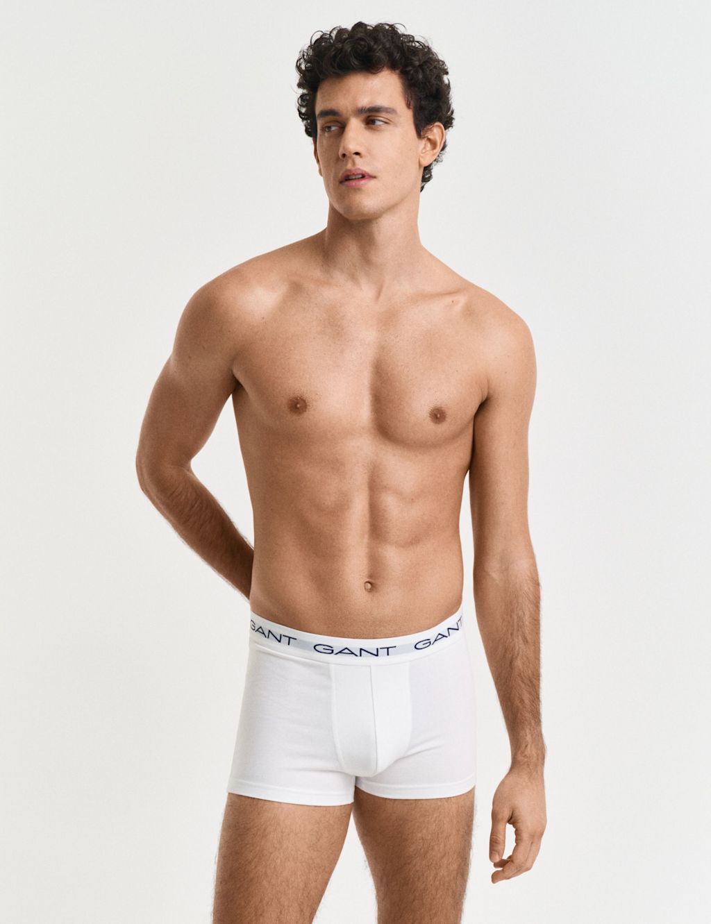 GANT 3pk Cotton Rich Trunks - L - White Mix, White Mix