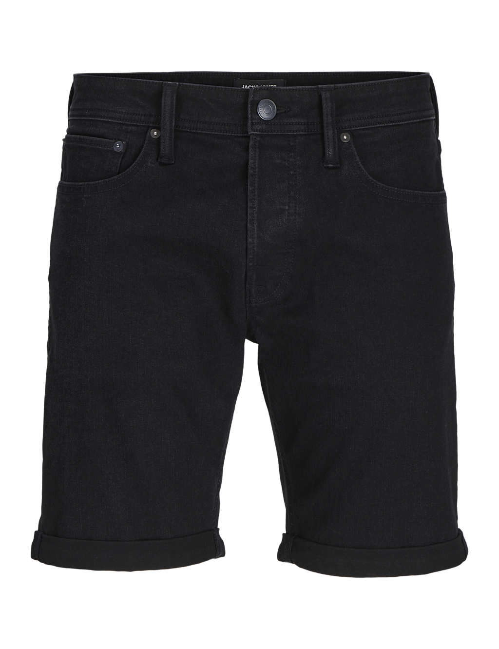JACK & JONES Regular Fit Denim Shorts - XL - Black, Black