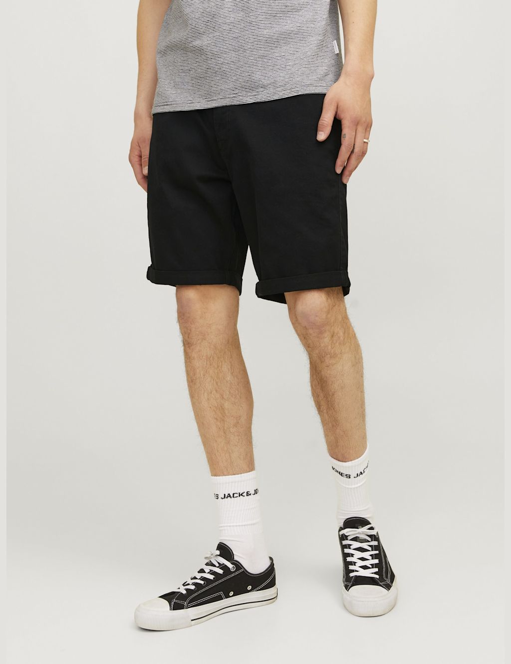 JACK & JONES Denim Shorts - Black, Black
