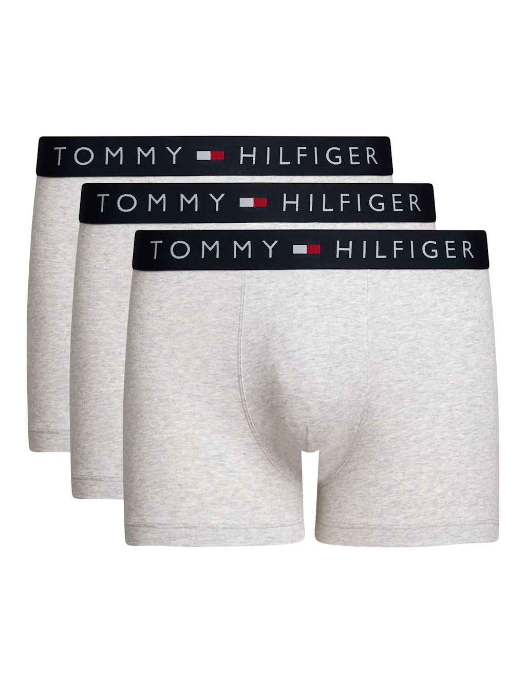 Tommy Hilfiger 3pk Original Cotton Rich Trunks - XL - Grey, Grey