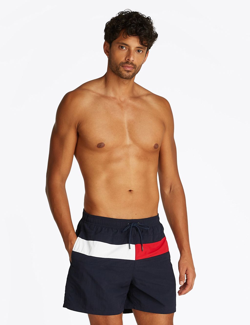 Tommy Hilfiger The Core Flag Swim Shorts - Navy Mix, Navy Mix