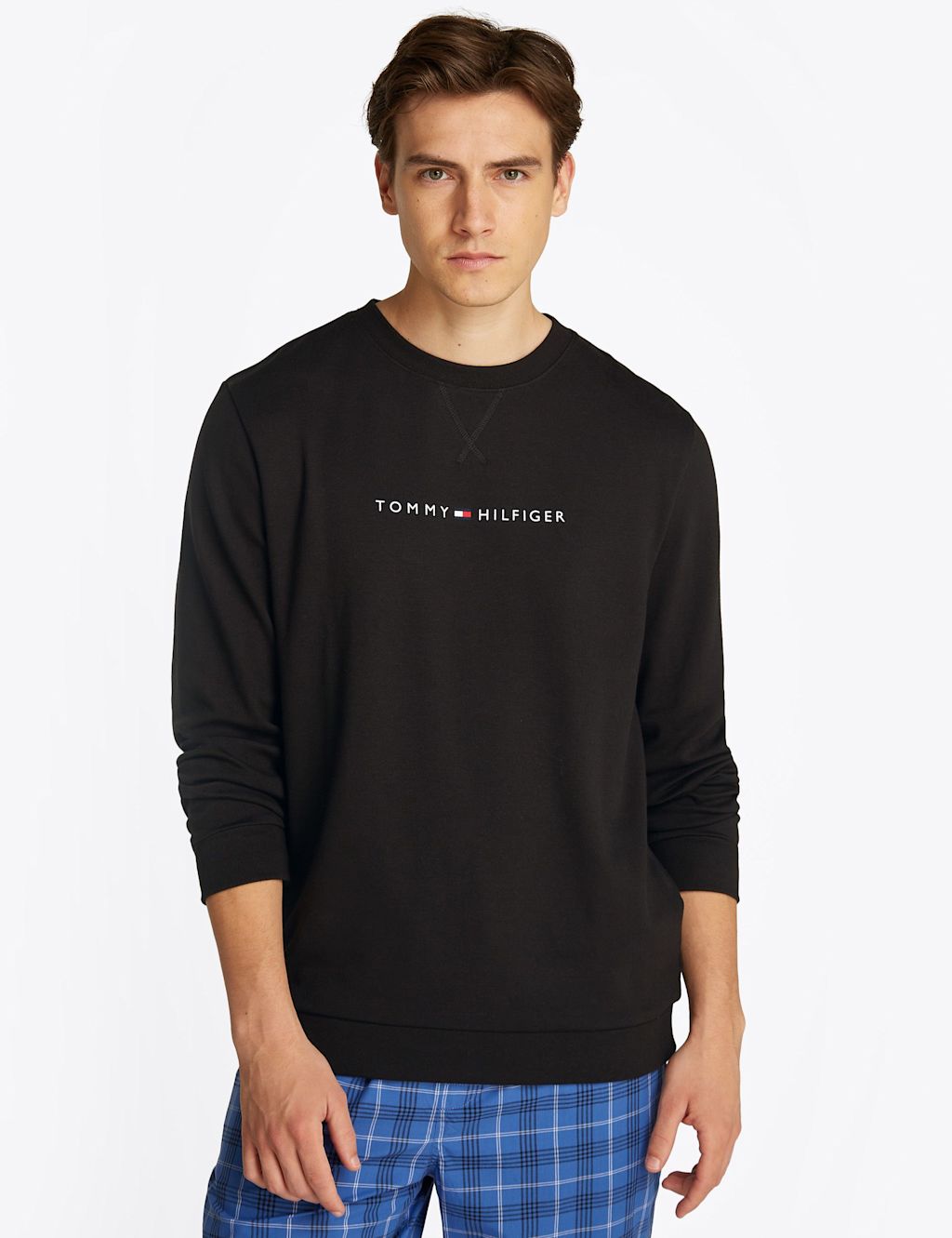 Tommy Hilfiger Original Cotton Rich Loungewear Sweatshirt - Black, Black