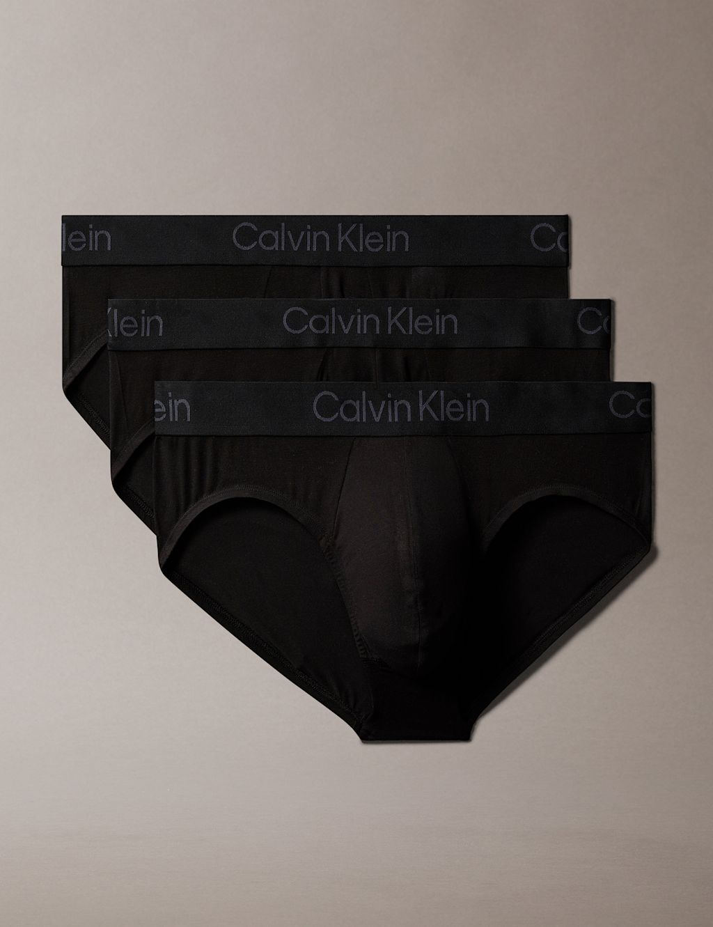 Calvin Klein 3pk Ultra Soft Modal Briefs - Black, Black