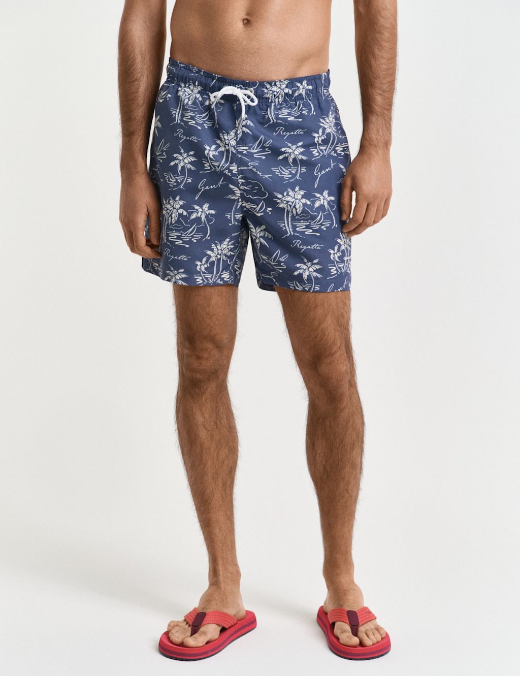GANT Island Print Swim Shorts - Blue Mix, Blue Mix