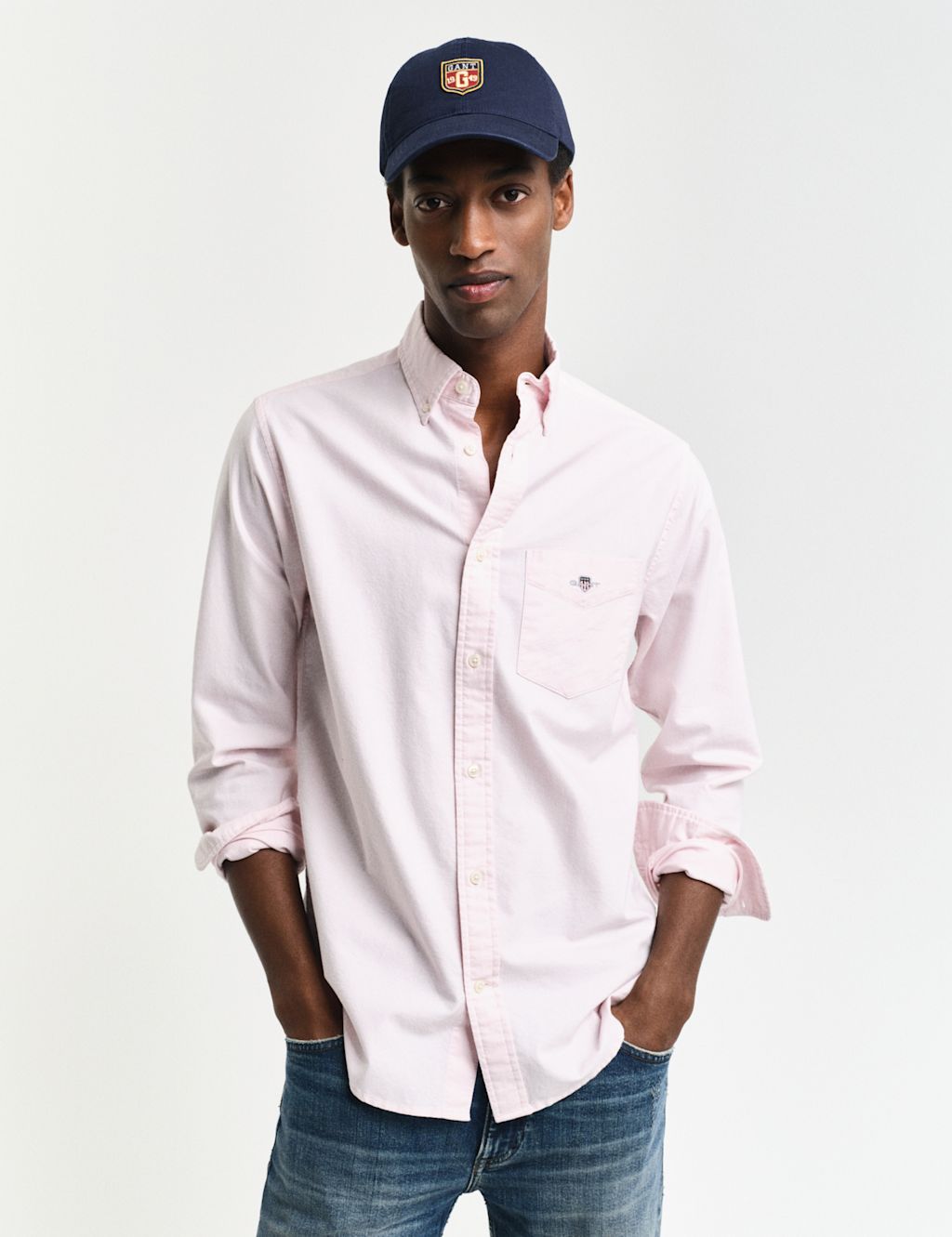 GANT Regular Fit Pure Cotton Oxford Shirt - Light Pink, Light Pink