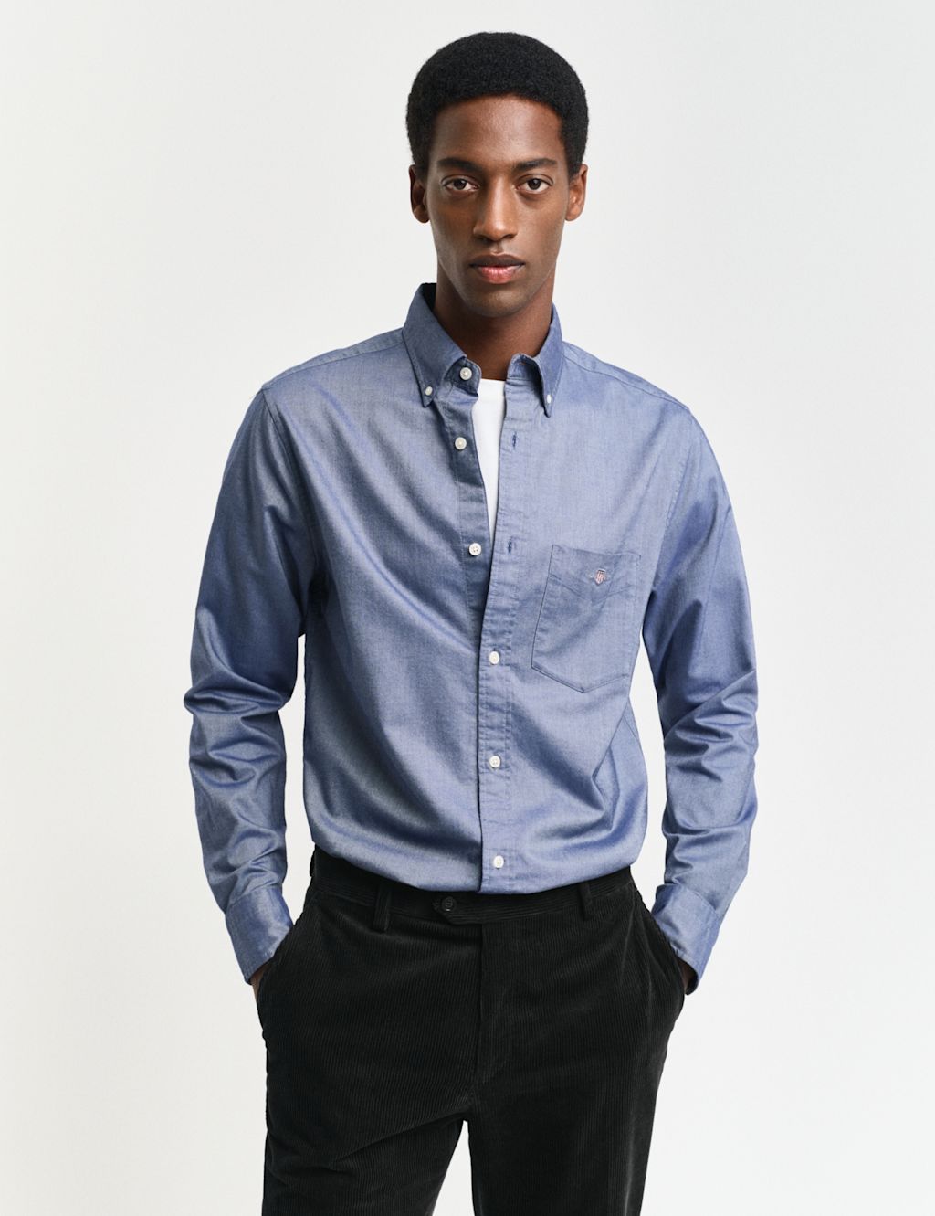 GANT Regular Fit Pure Cotton Oxford Shirt - XXXL - Dark Blue, Dark Blue