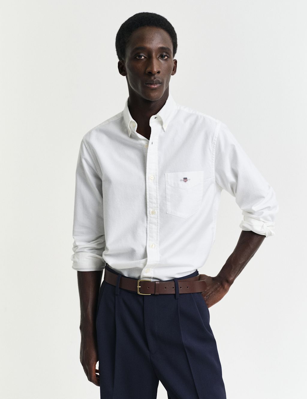 GANT Regular Fit Pure Cotton Oxford Shirt - XXXL - White, White