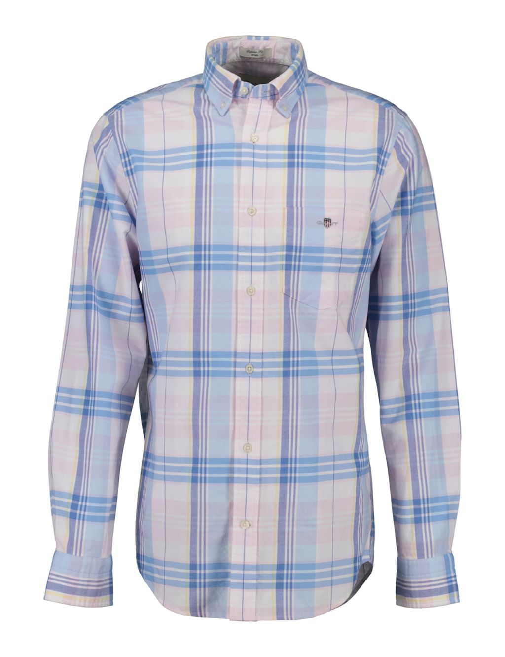 GANT Regular Fit Pure Cotton Check Oxford Shirt - XL - Pink Mix, Pink Mix