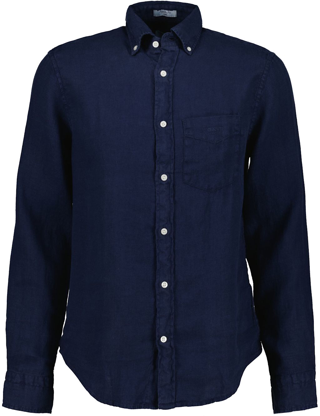 GANT Regular Fit Pure Linen Shirt - XXXL - Navy, Navy