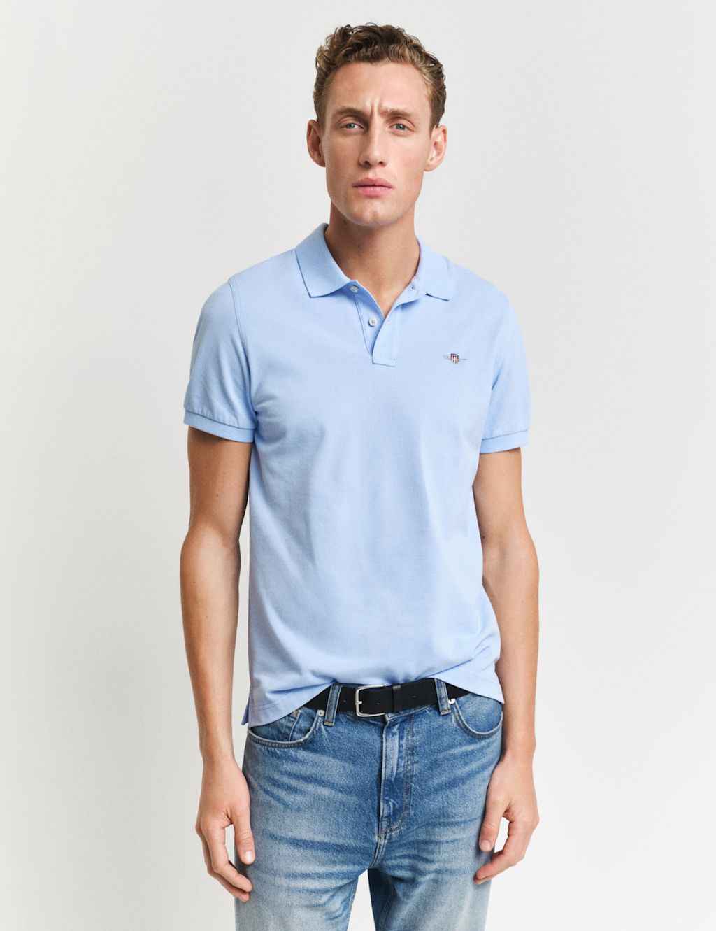 GANT Pure Cotton Piqué Polo Shirt - Blue, Blue